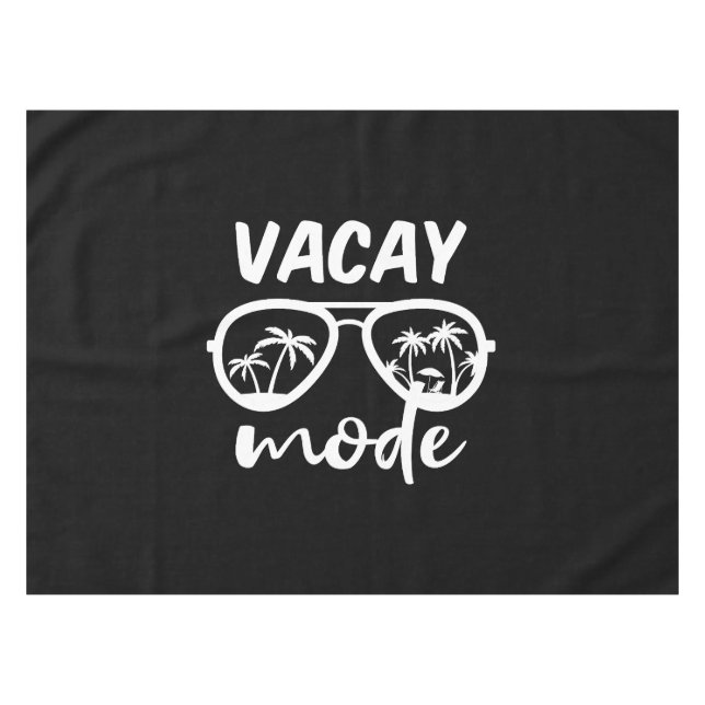 Vacay Mode II - Family Vacation Tablecloth (Front (Horizontal))
