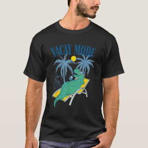 Vacay Mode Kids T rex Dinosaur Summer Family Vacat T-Shirt
