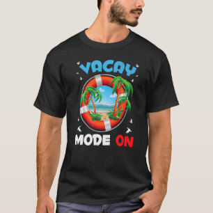 Vacay Mode On Cute Beach Swimming Ring Nail Summe T-Shirt