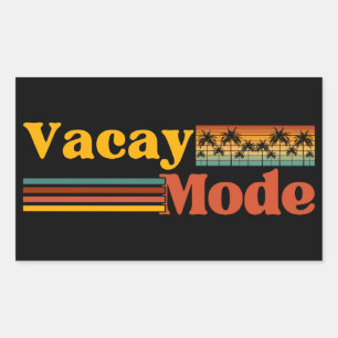 VACAY MODE PAL TREE FAMILY VACATION  RECTANGULAR STICKER
