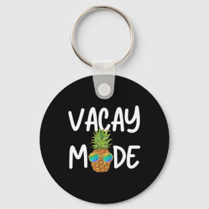 Vacay Mode Pineapple Summer Vacation Cruise Getawa Key Ring