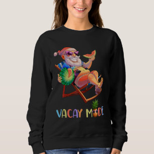 Vacay Mode Santa Claus Christmas In July Hawaiian Sweatshirt