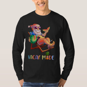 Vacay Mode Santa Claus Christmas In July Hawaiian T-Shirt