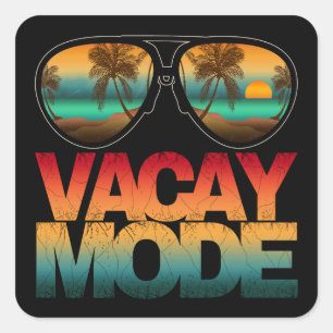 Vacay Mode Square Sticker