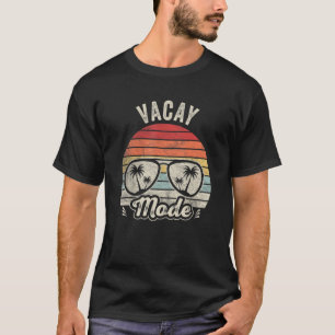 Vacay Mode Summer Vintage Retro Beach Vacation Su T-Shirt