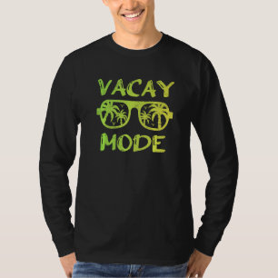 Vacay Mode Sunglasses Palm Trees Trip Tan Summer B T-Shirt