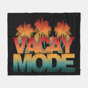 vacay mode sunset fleece blanket