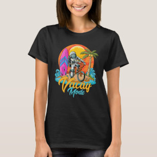 Vacay Mode Surfing Astronaut Summer Family Vacatio T-Shirt