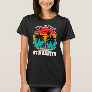 Vacay Mode Time To Enjoy St Maarten Retro T-Shirt