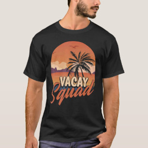 Vacay Squad   Beach Palm Summer Trees T-Shirt