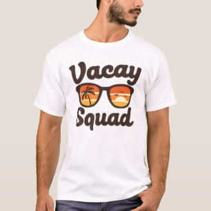 Vacay Squad Beach Retro Sunglasses Vacation Summer T-Shirt