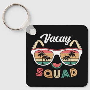 Vacay Squad Funny Beach Summer Vacation Key Ring