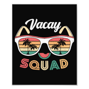 Vacay Squad Funny Beach Summer Vacation Photo Print