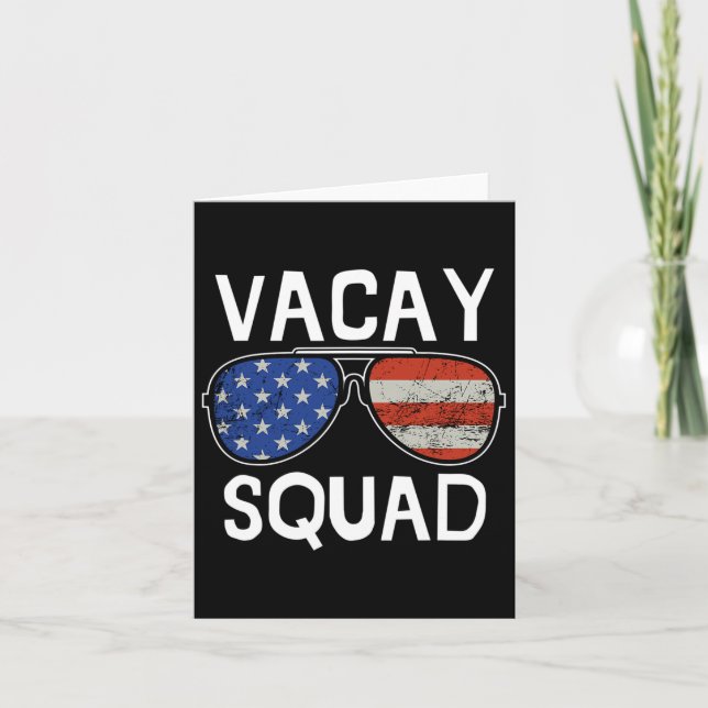 Vacay Squad Summer Vacation Family Friends Trip Ma Card (Front)