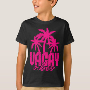 Vacay vibes palm trees retro vintage beach summer T-Shirt