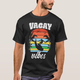 Vacay Vibes Retro Beach Vacation Summer Quote Men  T-Shirt