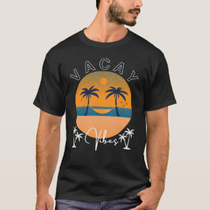 Vacay Vibes Sunset And Palm Trees Men's T-Shirt
