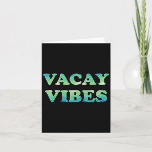 Vacay Vibes Tropical Beach Family Vacation Summer Card