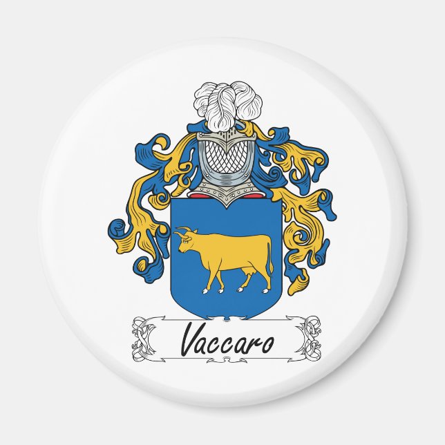 Vaccaro Family Crest Magnet (Front)