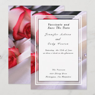 Vaccinate Leave Quarantine Behind Wedding Roses Save The Date