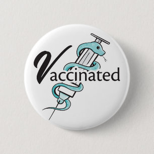Vaccinated 6 Cm Round Badge