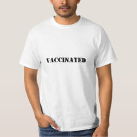 Vaccinated, black white cool
