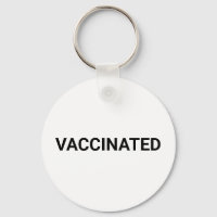 Vaccinated, black white simple custom