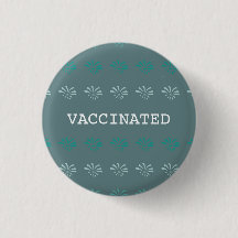 VACCINATED blue floral printed