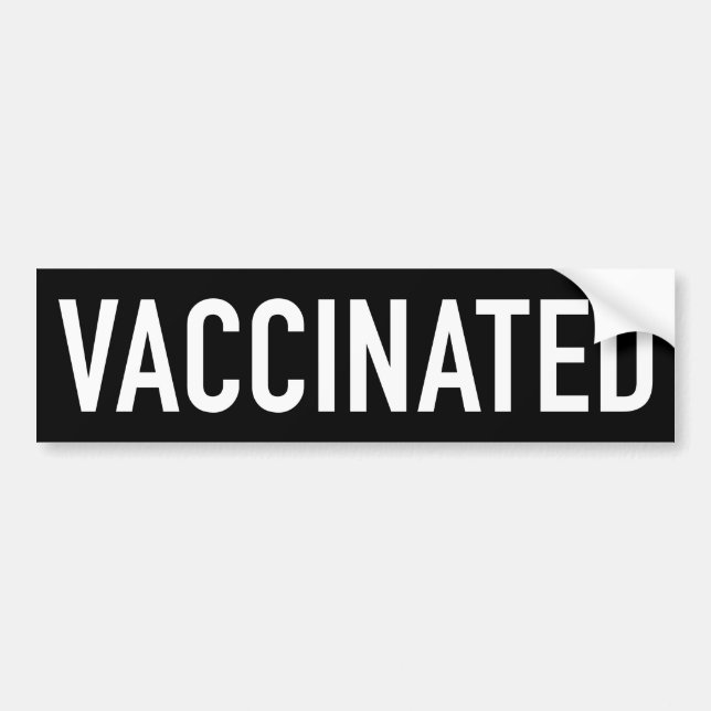 VACCINATED BUMPER STICKER (Front)