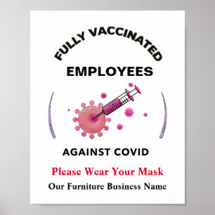 Vaccinated Business Employees Against Covid  Poster