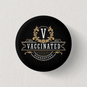 Vaccinated Button Regal Emblem VAX'd