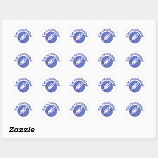 Vaccinated Classic Round Sticker