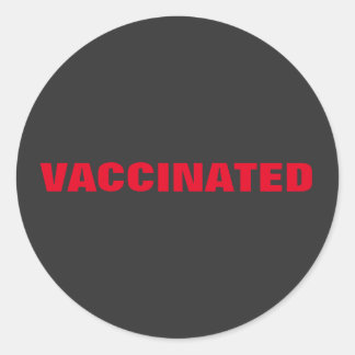 Vaccinated Coronavirus Pandemic Classic Round Sticker