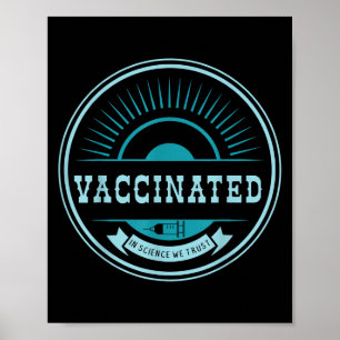 Vaccinated Funny Humour Graphic Joke Quote Vaccina Poster