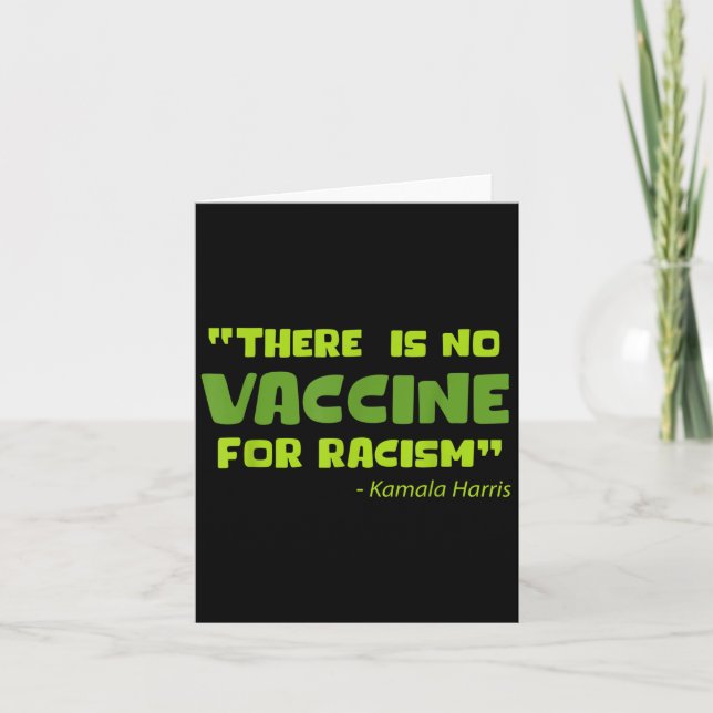 Vaccinated Funny Humour Graphic Kamala Harris Quot Card (Front)