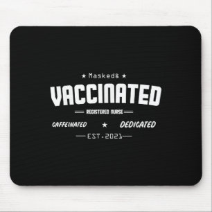 Vaccinated Funny Humour Graphic Quote Registered N Mouse Mat