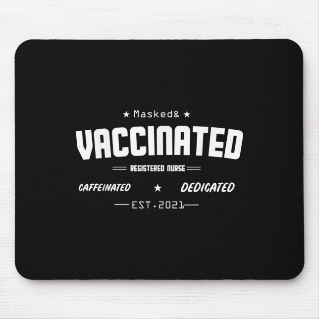 Vaccinated Funny Humour Graphic Quote Registered N Mouse Mat (Front)
