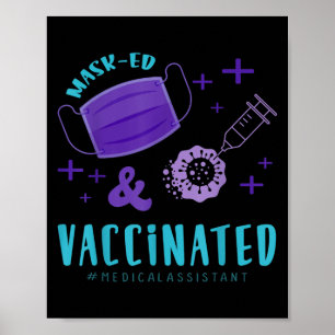 Vaccinated Funny Humour Graphic Quote Vaccinated M Poster