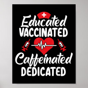 Vaccinated Funny Humour Graphic Quote Vaccinated N Poster