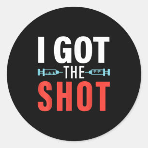 Vaccinated Funny Humour Graphic Quote Vaccinated P Classic Round Sticker