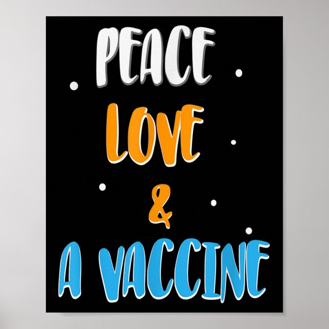 Vaccinated Funny Humour Joke Graphic Quote Peace L Poster (Front)