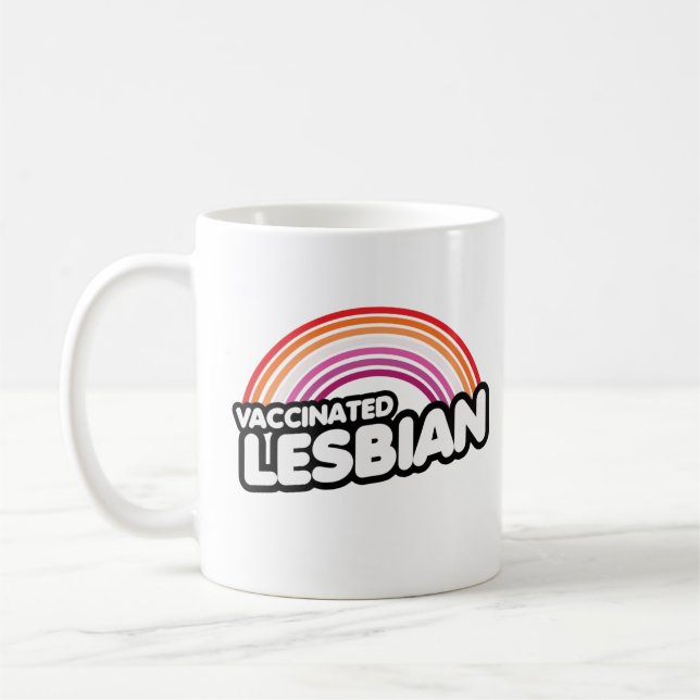 VACCINATED LESBIAN COFFEE MUG (Left)