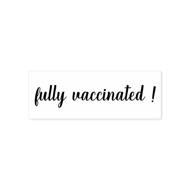 Vaccinated | Modern Script Covid-19 Awareness  Self-inking Stamp (Design)
