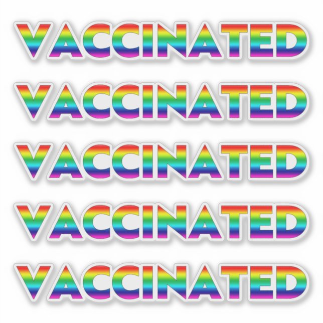 Vaccinated pride lgbt lgbtq gay rainbow colours (Front)