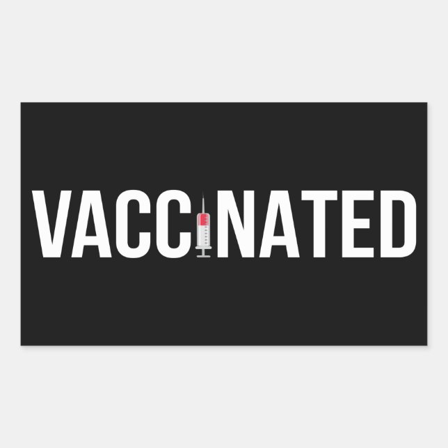 Vaccinated - Pro-Vaccine 2020 2021 VI Rectangular Sticker (Front)