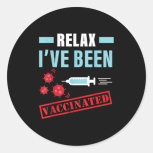 Vaccinated Quote Vaccinated Graphic Science Shirt Classic Round Sticker