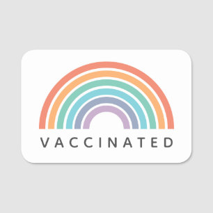 Vaccinated Rainbow Covid Coronavirus Badge