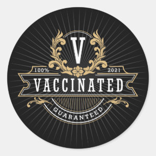Vaccinated Sticker   Regal Emblem   VAX'd