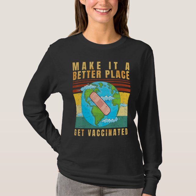 Vaccinated  Vaccine  Pro Vaccination  Immunisation T-Shirt (Front)