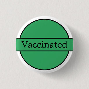 Vaccinated White And Green Button